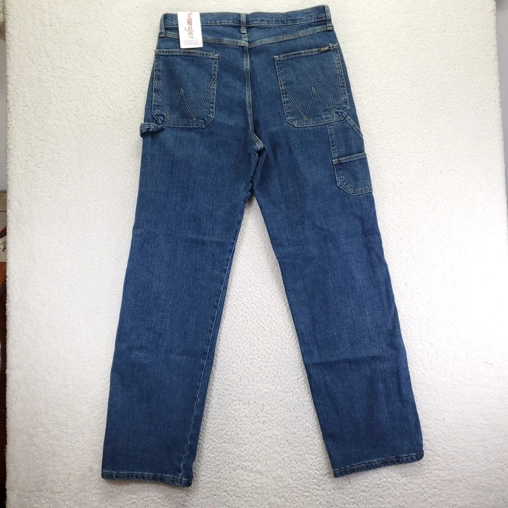 Wrangler Mens Relaxed Fit Carpenter Jeans Blue Denim 33x34 112366302 NWT